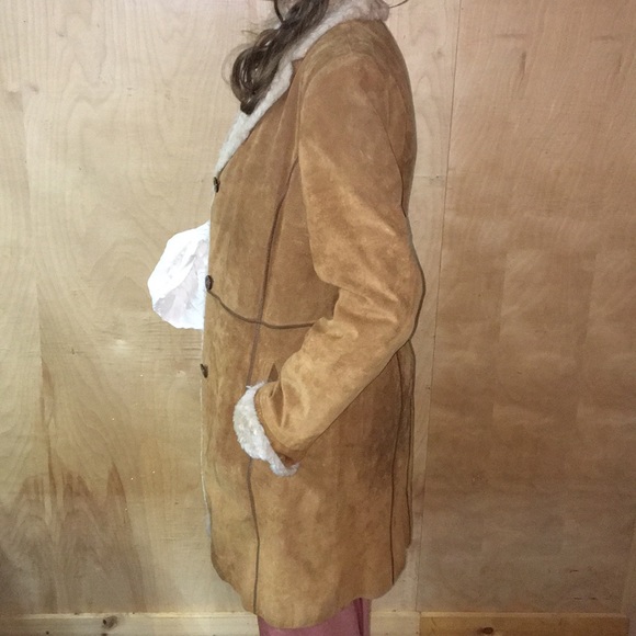 Vintage 90’s Leather Shag Coat - Picture 2 of 4